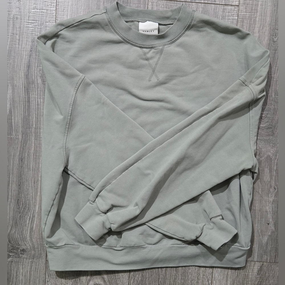 Womens VARLEY:  Classic Green Crewneck Sweater